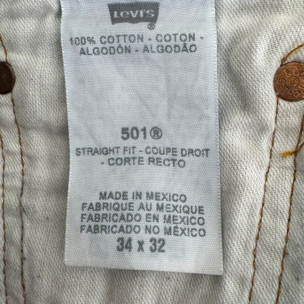 Levis 501 Black Wash Jeans Mens 34 - Picture 7 of 12